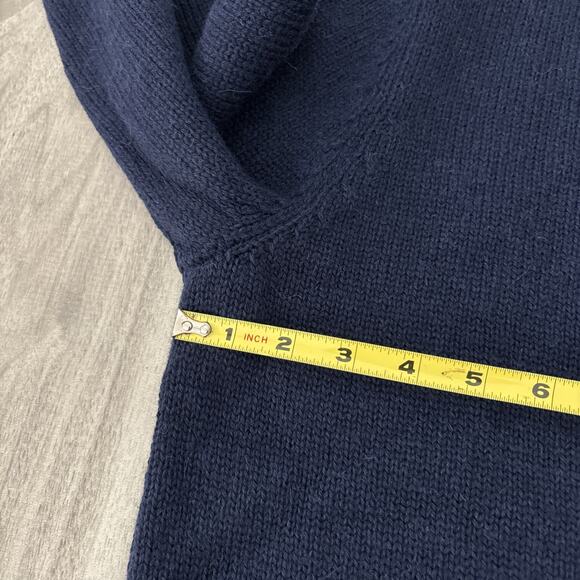 Corridor New York Navy Blue Cardigan Baby Alpaca & Merino Wool Size Large - Picture 5 of 12